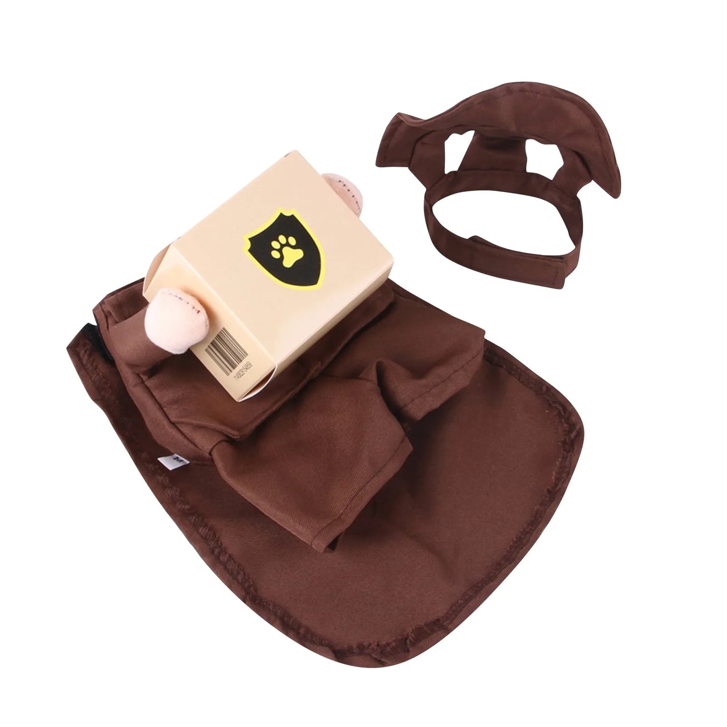 Pet Courier Costume Dress up Standing Outfit Pet Costumes Funny Dog Cat Cosplay Clothes Role Playing Halloween Decoration