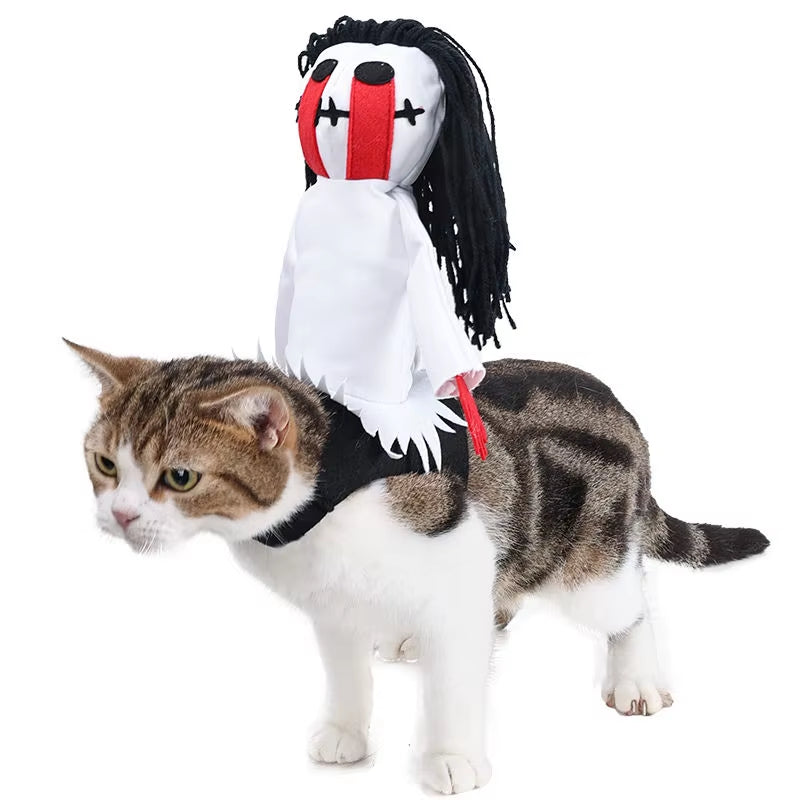 NONOR Hot Sale Pet Halloween Accessories Funny Scary Dog Halloween Costumes for Large Dogs Dog Rider Costume