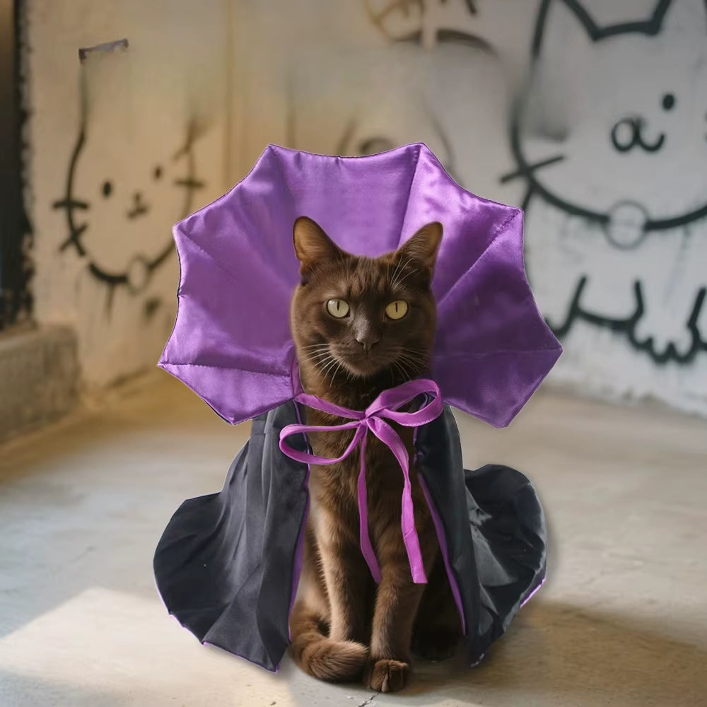 Funny Pet Dog Halloween Costume Dog Cat Costumes for Small Dogs Cosplay Vampire Cloak Dog Cat Clothes Cloak Pet Supplies