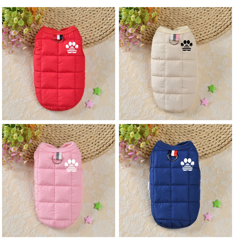 Warm Dog Coat Jacket Windproof Dog Clothes for Small Dogs Padded Clothing Chihuahua Clothes Pet Supplies