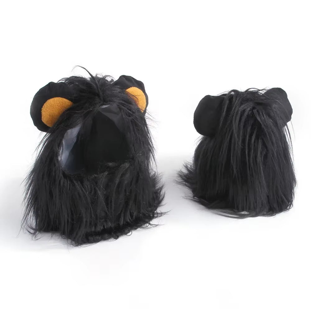Pet Dog Halloween Costume Cosplay Lion Headgear Dog Costumes for Small Dogs Cat Wig Hat Headdress Pet Supplies