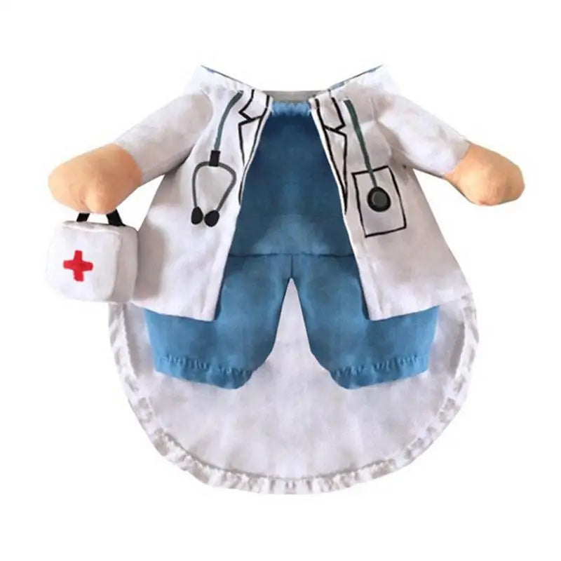 Pet Halloween Costume Funny Dog Cat Doctor Costume Pet Doctor Clothing Funny Cosplay Clothes Dress Apparel Outfit Uniform