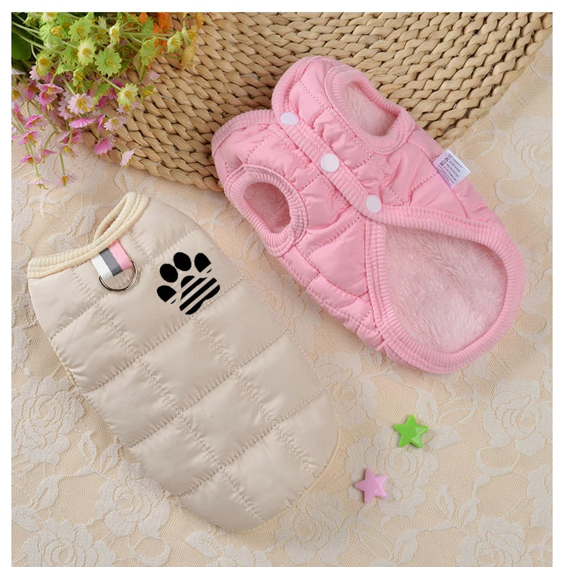 Warm Dog Coat Jacket Windproof Dog Clothes for Small Dogs Padded Clothing Chihuahua Clothes Pet Supplies